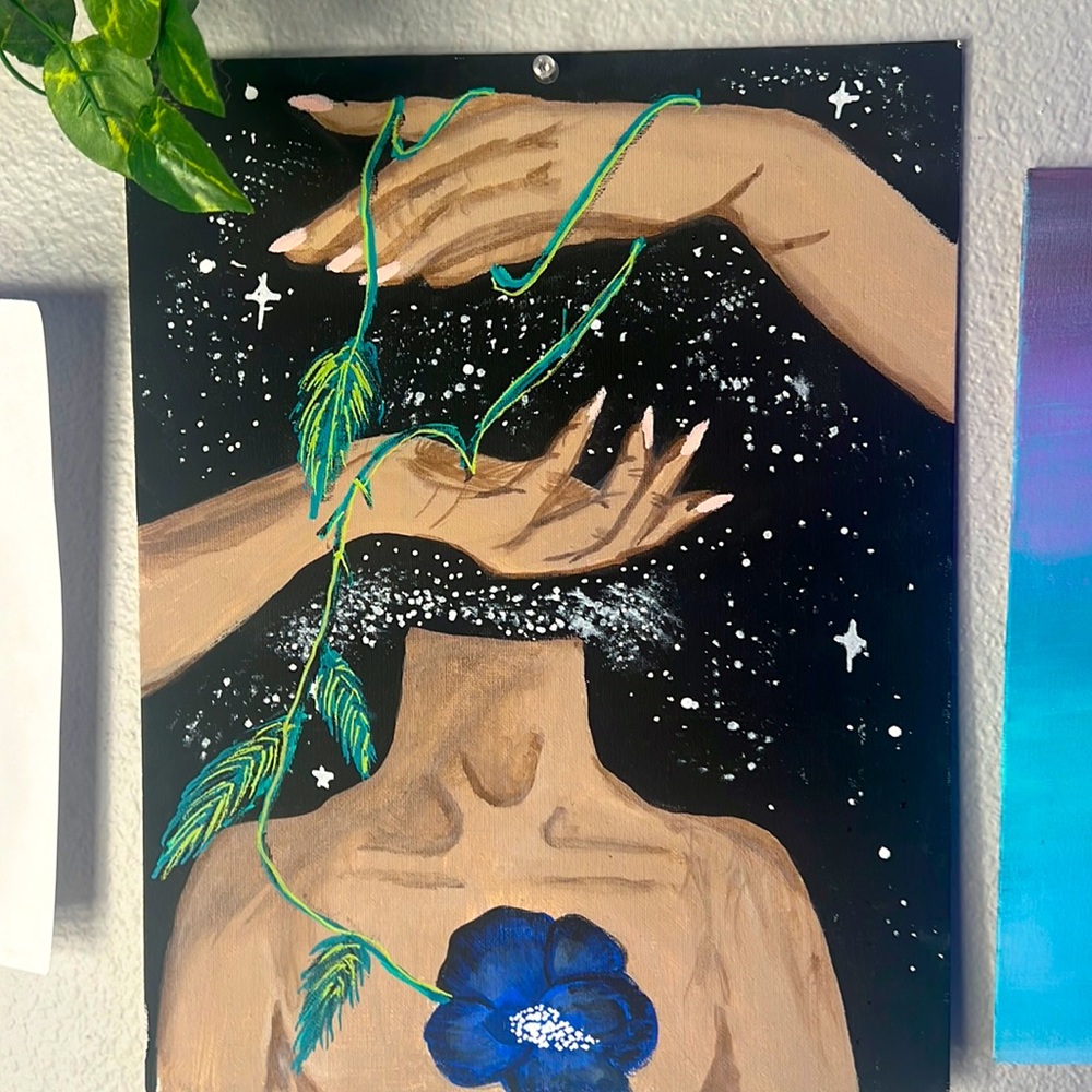 Headless painting aesthetic